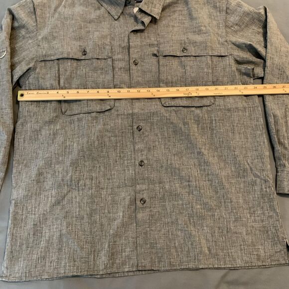 Magellan Outdoors Shirt Mens Large Gray Angler Fit Fishing Long Sleeve - Picture 3 of 6